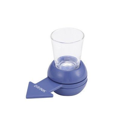 Ice Luge and Spin the Shot Glass Drink Kit Blue: Vivitar Polypropylene Shot Glass Set with Ice Mold, Contemporary Style