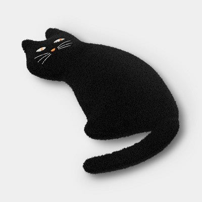 Black Cat Shaped Throw Pillow- Hyde and EEK! Boutique