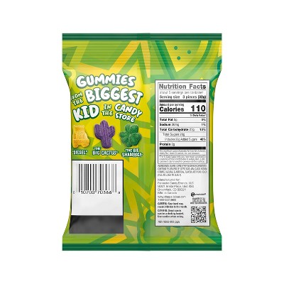 SHAQ-A-LICIOUS Sour Gummies Peg Bag (Pineapple - Watermelon and Mixed Berry Flavors) - 12ct/6.2oz