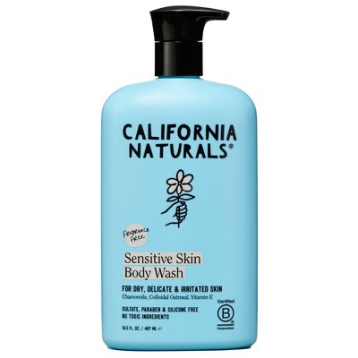 California Naturals Sensitive Skin Body Wash - 16.5 fl oz: Aloe, Paraben-Free, Sulfate-Free, Vegan