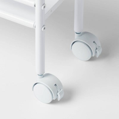 3 Shelf Narrow Storage Cart White - Brightroom