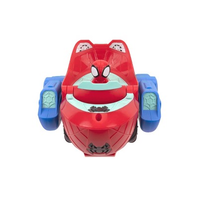 Spidey and His Amazing Friends Land and Sea Cruiser Toy Vehicle: 1:8 Scale, 3 Pieces, Battery-Powered Plastic Boat & Car