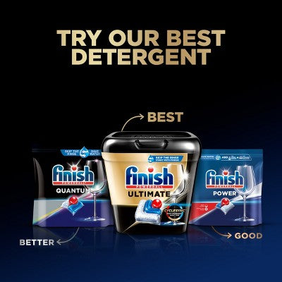 Finish Ultimate Dishwasher Detergent Tabs with CycleSync Technology - 52ct