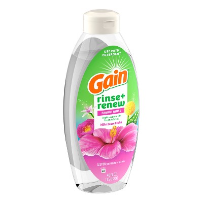 Gain Rinse + Renew Fabric Rinse - Hibiscus Hula - Rinse Out Odors - 48 fl oz