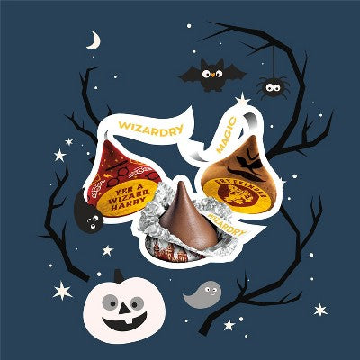 HERSHEY'S Kisses Milk Chocolate Harry Potter Halloween Candy Cane - 2.08oz