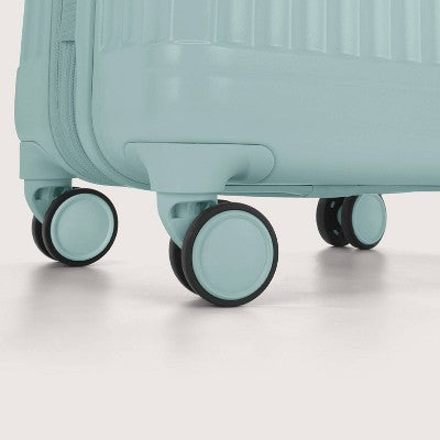 Bagsmart Carry On Roamer Expandable 20" Carry On Luggage Suitcase Dark Sea Green