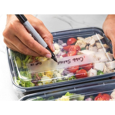 GoodCook Meal Prep 1 Compartment Rectangle Containers + Lids - 4Cups - 60 pcs/30ct - Black
