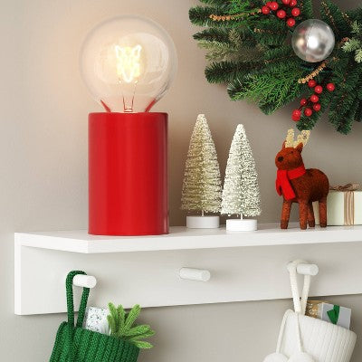 Reindeer Warm Christmas White Filament Bulb with Metal Cylinder Base Battery Operated - Wondershop