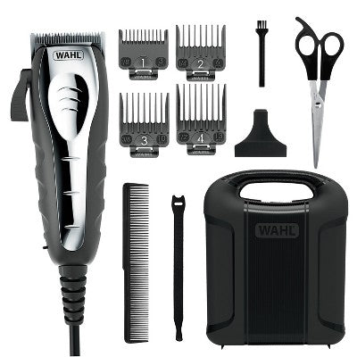 Wahl Quiet Pro Corded Electric Dog Hair Clipping Grooming Kit for Home: Ergonomic Handle, Adjustable Blade, 12 Pieces
