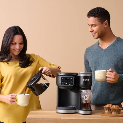 Keurig K-Duo Hot & Iced Single-Serve & Carafe Coffee Maker Black: Electric Drip Coffee Pot, 72 oz Capacity
