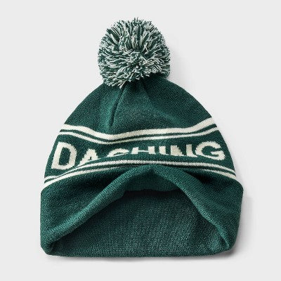 Men's Dashing Knit Beanie - Goodfellow & Co Dark Green One Size Fits Most