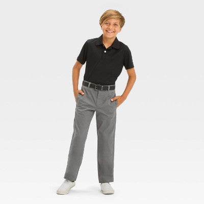 Boys' Short Sleeve Performance Uniform Polo Shirt - Cat & Jack Black XS
