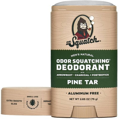 DR. SQUATCH Men's Solid Deodorant Pine Tar - 2.65oz