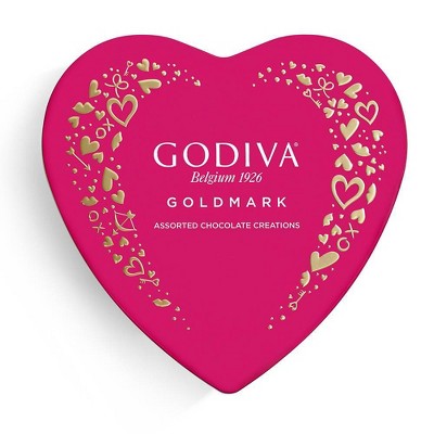 Godiva Valentine's Goldmark Assorted Chocolate Heart Box Candy - 4oz