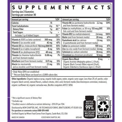 New Chapter Kids' Non-GMO and Gluten Free Organic Multivitamin Gummies - Berry Citrus - 60ct