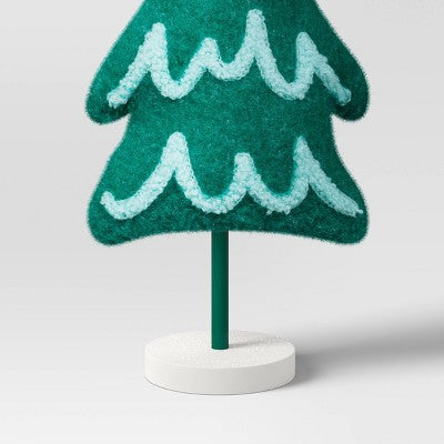 Fabric Christmas Tree Figurine with Pink Star - Wondershop Green