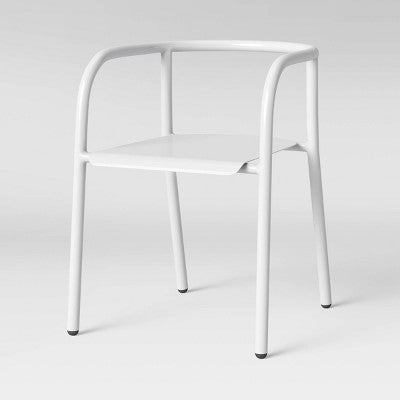 Set of 2 Kids' Metal Activity Chairs White - Pillowfort: Stackable Toddler Dining Chairs, Steel Frame, 250 lb Capacity (LOCAL PICKUP ONLY)