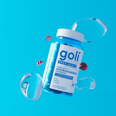 Goli Nutrition Ashwagandha Sugar Free Dietary Supplement Vegan Gummies - 60ct