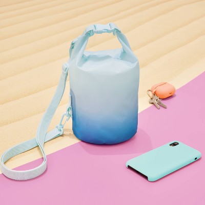 Roll Top Wet/Dry Bag with Crossbody Strap Blue Ombre - Sun Squad