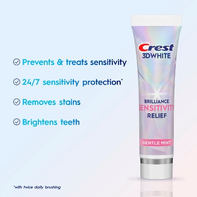 Crest 3D White Advanced Sensitivity Relief Toothpaste - 3.9oz