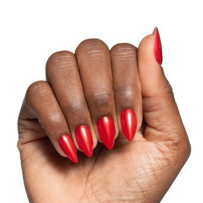 Olive & June Press-On Fake Nails - Maximalist - M Stiletto - Red Chrome - 42ct