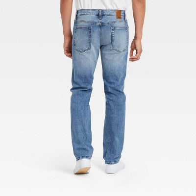 Men's Slim Straight Fit Jeans - Goodfellow & Co Indigo Blue 34x32