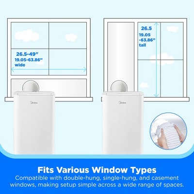 Midea 8,000 BTU DOE/ 12,000 BTU ASHRAE SmartCool Portable Air Conditioner, For spaces up to 350 Sq. Ft. (LOCAL PICKUP ONLY)