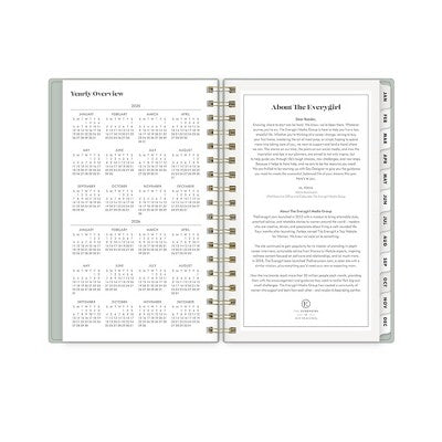 The Everygirl Planner 2025 Weekly/Monthly Planner 6.3"x4.33" Wirebound Solid Soft Sage: Adult Stationery, Calendar, Tabs
