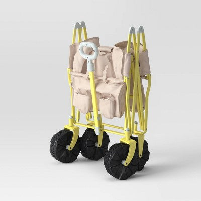 Flat Folding Wagon without Cargo Net Tan - Sun Squad (LOCAL PICKUP ONLY)