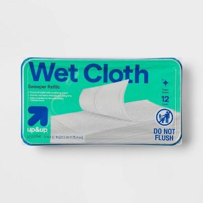 Floor Sweeper Wet Mopping Cloths Refills - Standard - 12ct - up&up