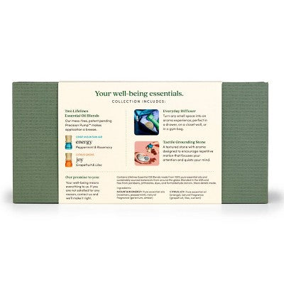 Sensory Immersion Gift Set - Lifelines: Stress Relief Spa Essentials with Grounding Stone & Oil Blends