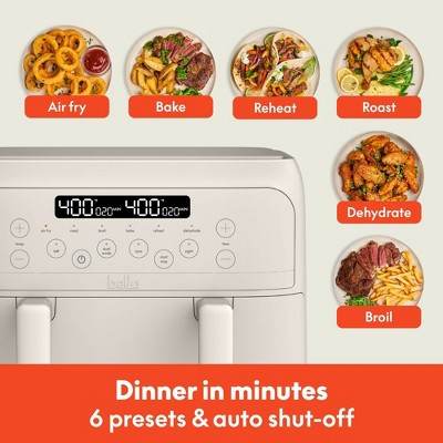 bella 4qt TriZone Air Fryer Oatmilk