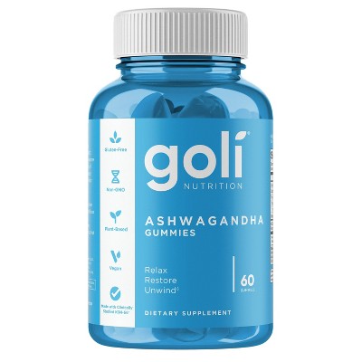 Goli Nutrition Ashwagandha Dietary Supplement Vegan Gummies - 60ct