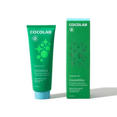 Cocolab Cocoshine Whitening Non-Fluoride Nano Hydroxyapatite Toothpaste - Delightful Mint - 4oz