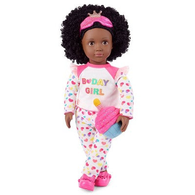 Our Generation PJ Party Pajama Outfit with Cupcake Plush & Sleep Mask Accessories for 18" Dolls