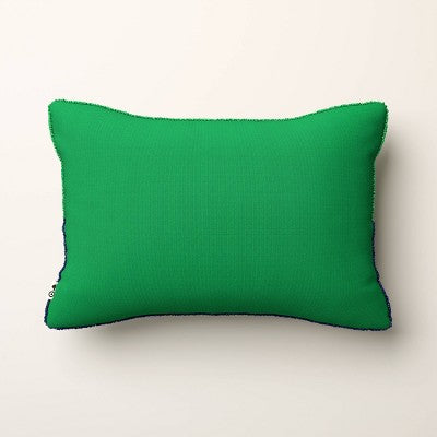 18"x12" Couch Potato Beaded Colorblock Rectangle Lumbar Throw Pillow Green/Navy - kate spade new york x Target