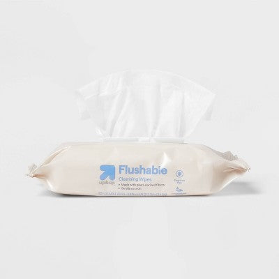 Cleansing Flushable Cloths - Fragrance Free - 60ct/4pk - up&up