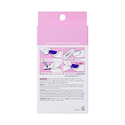 KISS Nails GLAM Embellished Press-On Fake Nails - Short Round - One n Only - 35ct