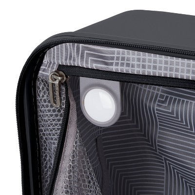 American Tourister Trunk Hardside Spinner Suitcase - Black: Wheeled Check Luggage