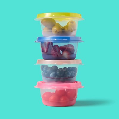 Round Food Storage Container - 7.5oz/4pk - up&up