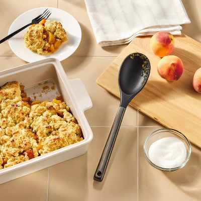 Silicone/Stainless Steel Spoon Matte Black - Figmint