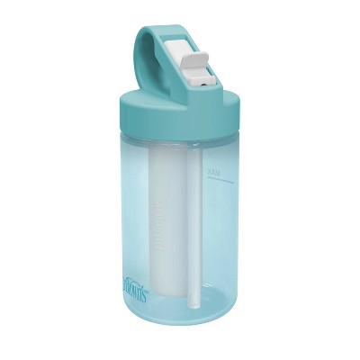 Dr. Brown's 12oz Plastic Sports Water Bottle with Freezer Stick - Aqua Blue