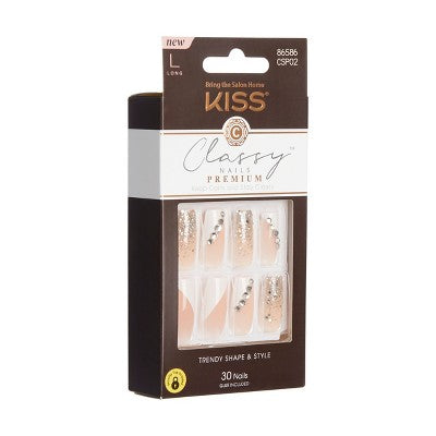 KISS Products Classy Fake Nails Premium - Gorgeous - 33ct