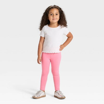 Toddler Girls' Solid Leggings - Cat & Jack Medium Pink 2T