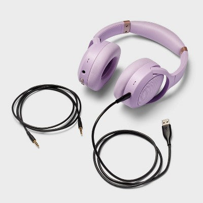 Active Noise Canceling Bluetooth Wireless Over Ear Headphones - heyday Pastel Lavender