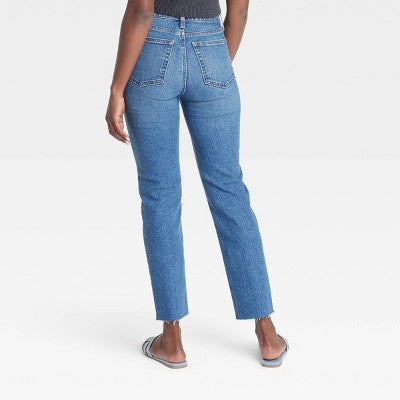 Women's Mid-Rise 80's Slim Fit Jeans - Universal Thread Blue 4