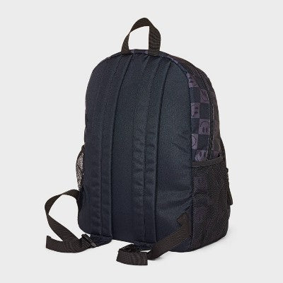 Kids' 16" Smiley Checkered Dome Backpack - art class Black/Gray"