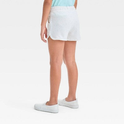 Girls' Knit Pull-On Shorts - Cat & Jack Dotted Rainbow Cream XS