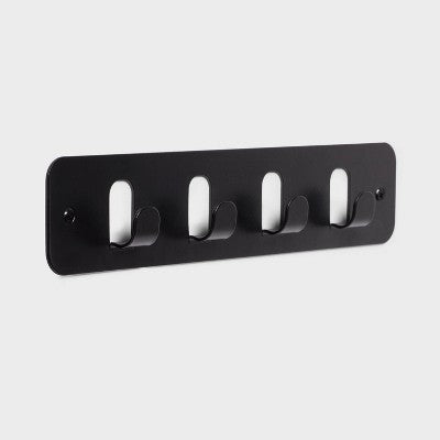 Metal Wall Organizer 4 Hook Solid - Brightroom