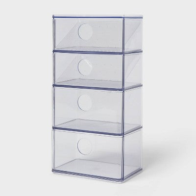 Acrylic Accessory Organizer with Drawer - Brightroom: Jewelry Storage, Clear Acrylic Drawers, 7-Piece Set